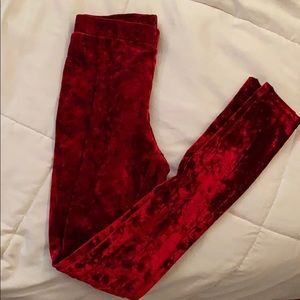 - Red velvet tights